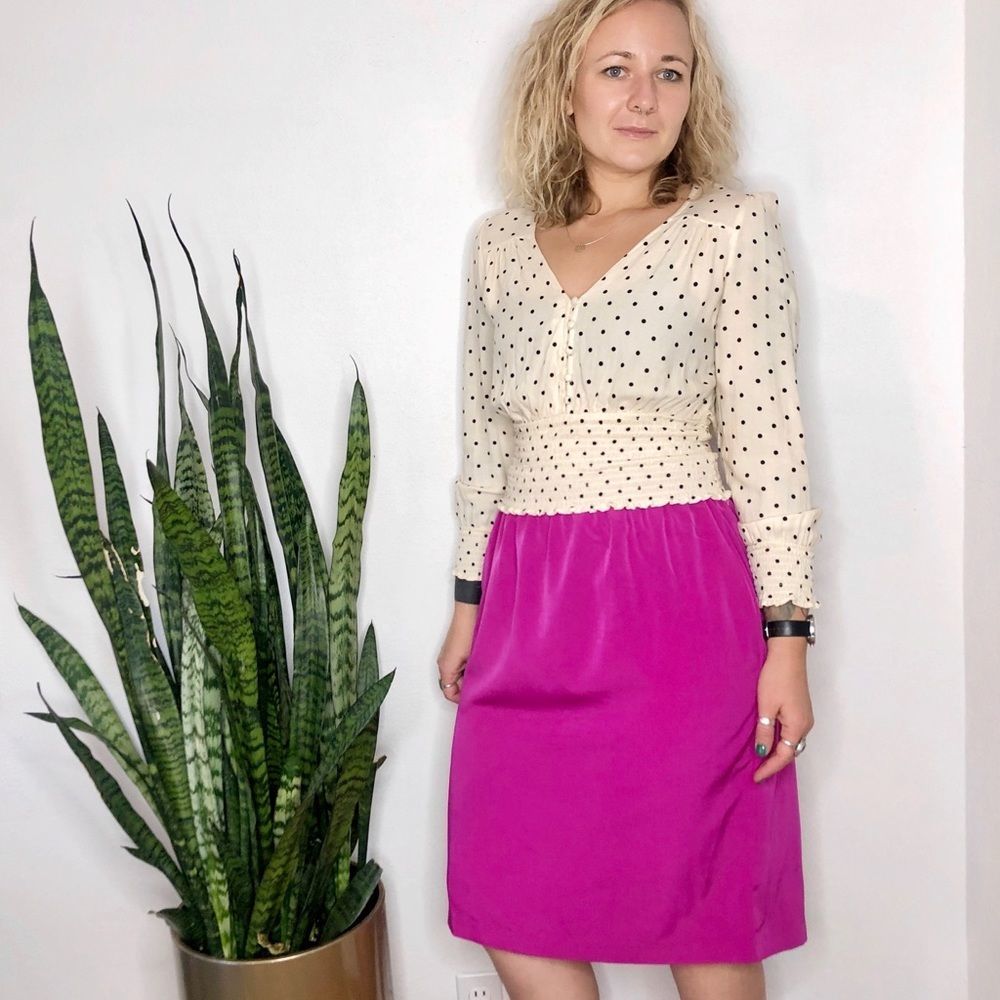 Vintage Maggie Sweet magenta pull on skirt